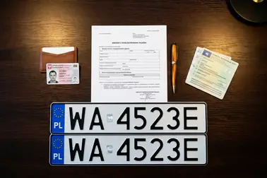Wniosek, dokument tożsamości, dowód rejestracyjny i tablice przygotowane do wyrejestrowania pojazdu