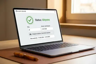 Wynik weryfikacji winiety w systemie ASFINAG
