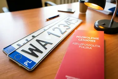 Zalegalizowane tablice rejestracyjne oraz pozwolenie czasowe wydane przez urząd