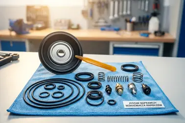 Zestaw naprawczy serwa hamulcowego zawierający membranę i uszczelki