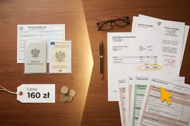 Zestawienie opłaty rejestracyjnej, pełnomocnictwa i kosztów spoza urzędowego cennika