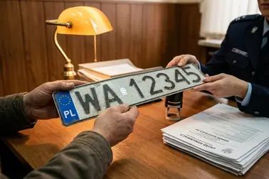 Znaleziona tablica rejestracyjna przekazywana do biura rzeczy znalezionych