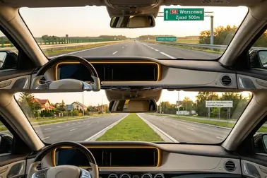 Drabinka prędkości z dwoma rodzajami dróg przypisanymi do 100 km/h