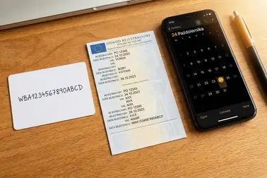 Numer VIN, numer rejestracyjny i data pierwszej rejestracji przygotowane do bezpłatnego sprawdzenia pojazdu
