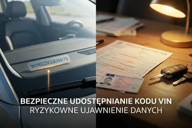 Numer VIN zestawiony z dokumentami, danymi właściciela i kodami dostępu