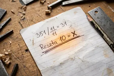 Obliczenie sumy 351 i reszty 10 prowadzącej do znaku kontrolnego X w numerze VIN