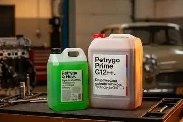 Opakowania Petrygo Q New i Prime G12++ o różnych pojemnościach z zaznaczonymi nazwami wariantów
