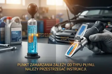 Porównanie areometru i refraktometru do badania płynu chłodniczego