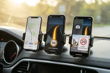 Porównanie odczytu limitu prędkości w Google Maps, Yanosiku i danych OpenStreetMap