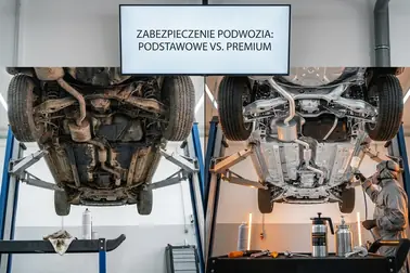 Porównanie podwozia zabezpieczanego bez piaskowania z podwoziem poddanym pełnej renowacji