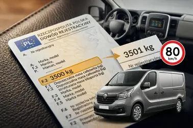 Porównanie samochodu ciężarowego o DMC 3500 kg z ciężarówką o DMC 3501 kg oraz limitów 140 i 80 km/h