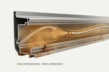 Sonda 360° rozprowadzająca wosk wewnątrz zamkniętego profilu progu