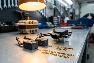 Szczotki i regulator napięcia jako elementy uwzględniane w wycenie regeneracji alternatora