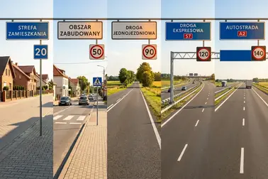 Zestawienie rodzajów polskich dróg uwzględnianych przy ustalaniu dopuszczalnej prędkości