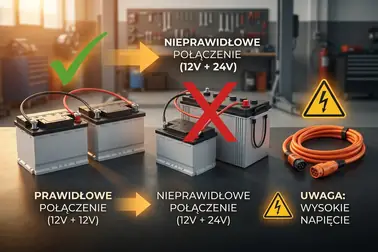 Zgodne połączenie 12 V i zakazane połączenia 24 V oraz układów hybrydowych