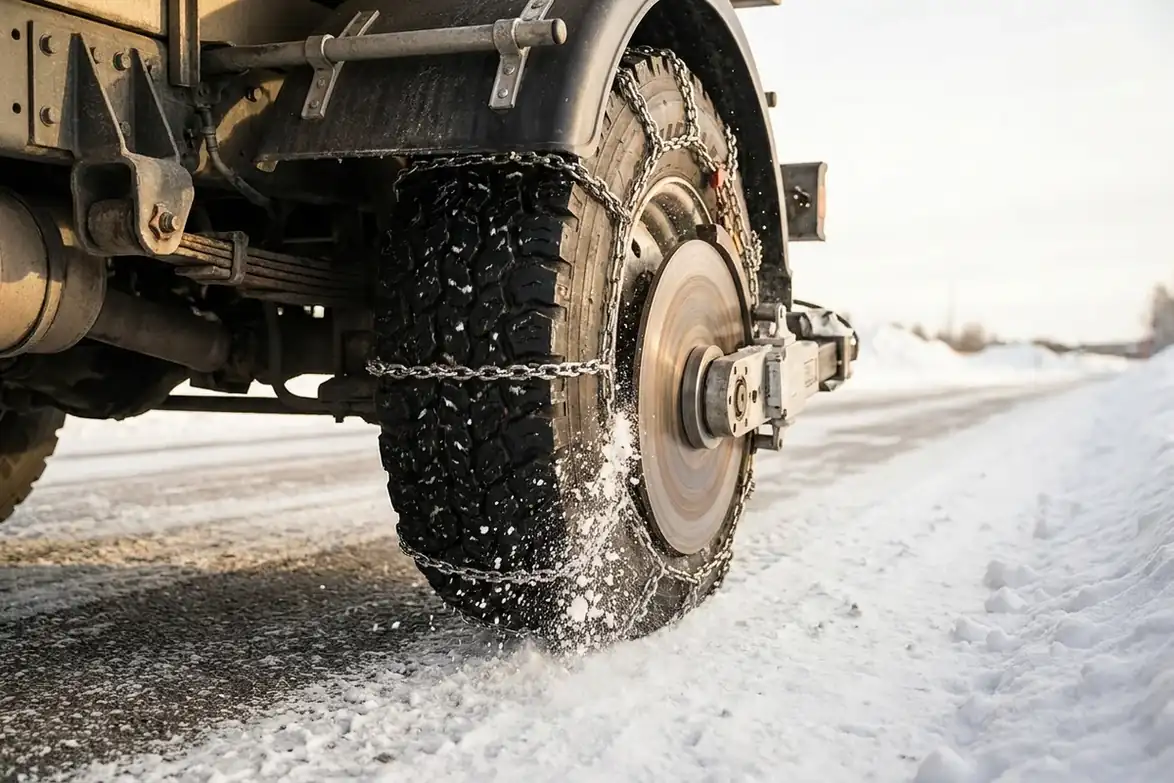 Automatyczne łańcuchy śniegowe do ciężarówki