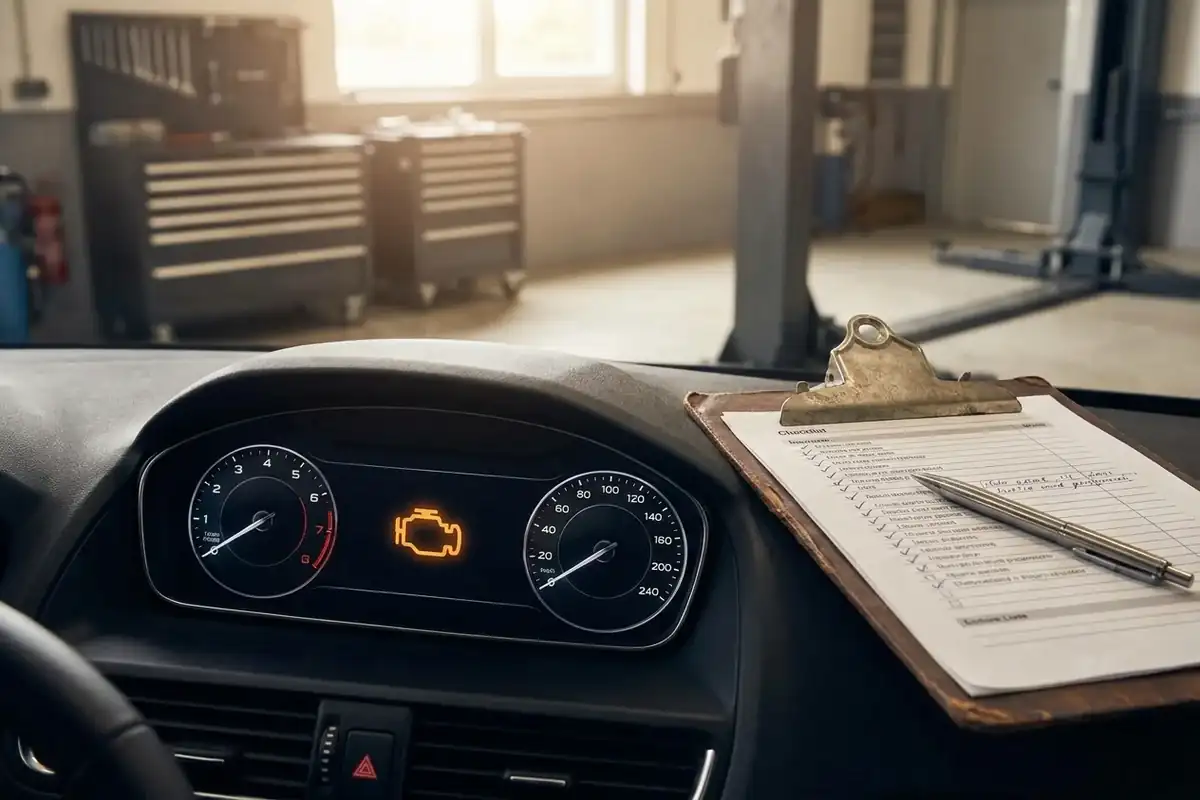 Przyczyny check engine – macierz objawów i następnych testów