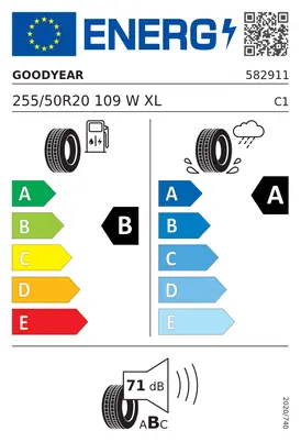 Etykieta UE Goodyear EAGLE F1 ASYMMETRIC 3 SUV 255/50R20 109W XL