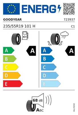 Etykieta UE Goodyear EAGLE F1 ASYMMETRIC 6 235/55R19 101H