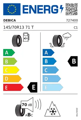 Etykieta UE Dębica FRIGO 2 145/70R13 71T