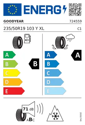 Etykieta UE Goodyear Vector All Season 4 235/50R19 103Y XL FR
