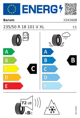 Etykieta UE Barum QUARTARIS 6 235/50R18 101V XL FR