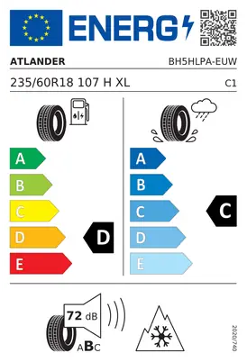 Etykieta UE Atlander LanderWinter ATL75 235/60R18 107H XL