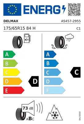 Etykieta UE Delmax X-WEATHER FLEX 175/65R15 84H